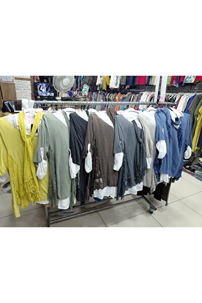 Tuana Otantik Casual Knitwear Set with Built-In Shirt and Lace Detail