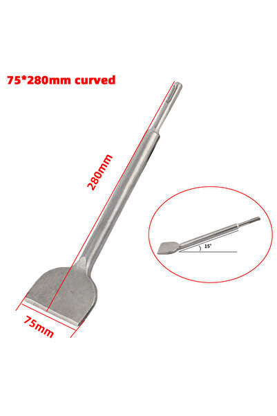 choice2 مجرفة بلاط منحنية 75×280 قطعة واحدة SDS PLUS ذات ساق مستديرة، مطرقة ك...