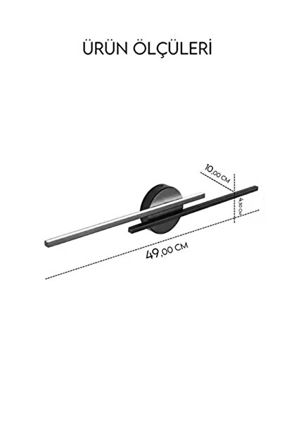 luxshome Pilli Kablosuz Çift Yön Led Aplik Tablo Salon Duvar Tv Banyo Ayna Yatak Resim Aydınlatma Beyaz Işık