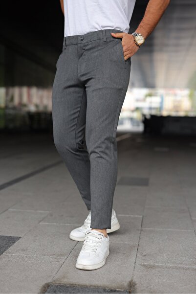 JANES Men's Slim Fit Stretch Fabric Gabardine Trousers