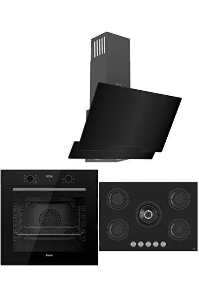 Ferre ICON PLUS 75 SERİSİ 3LÜ CAM ANKASTRE SET (QBL63CS-RS035-D063)