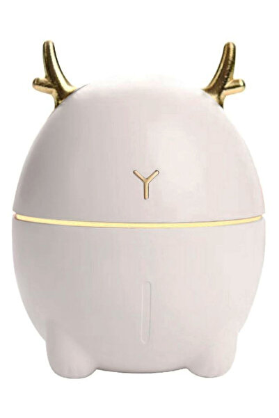 HALAMODO White and Gold Portable Deer Aroma Essential Oil Diffuser Humidifier