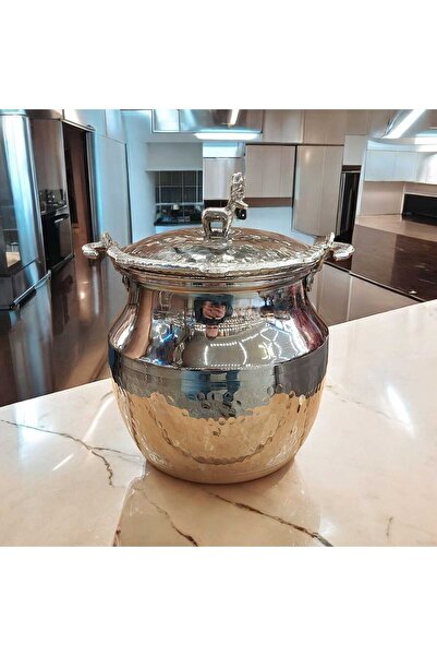 Bakır Center Deer Figurine Copper Jug Copper Pot Copper Sale 3-Liter Hammered Yogurt Jug Handmade