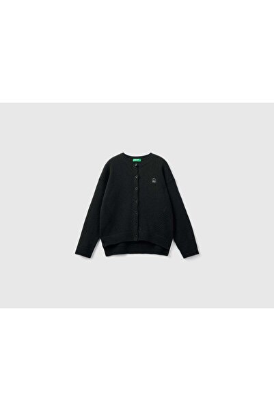 United Colors of Benetton Girls' Long-Sleeve Round-Neck Cardigan