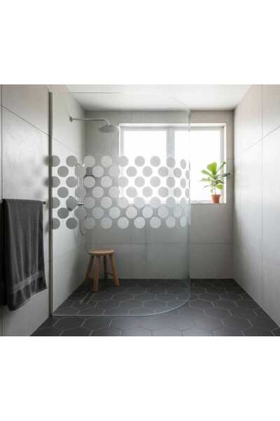 Turcoat Yuvarlak Desenli Buzlu Duşakabin Folyosu 48 cm x 2 mt