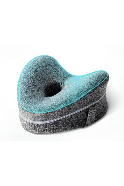 OEM Pernă ortopedică pentru genunchi din spumă cu memorie - formă de inimă, antiderapantă, lavabilă, gri