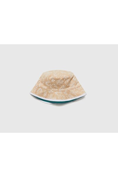 United Colors of Benetton قبعة صياد دائرية بطبعة شعار للأولاد