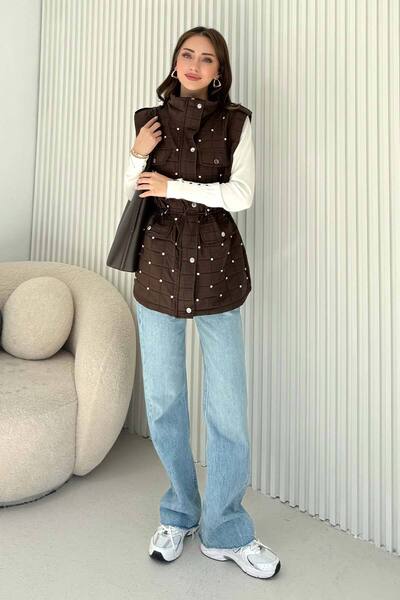 Melike Tatar Γιλέκο Καπιτονέ με Πέτρες 32-2502