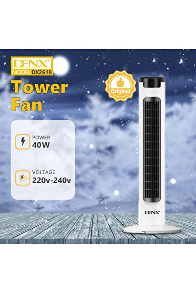 Denx DX2618 40W Pedestal Fan, 3 Speeds and 80 Degree Rotation
