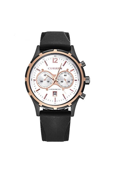 Curren Daytona men's casual watch, white-gold