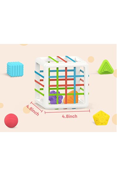 TOY GARDEN مكعب فرز الأشكال من مونتيسوري - لعبة تعليمية حسية للأطفال من عمر 6...