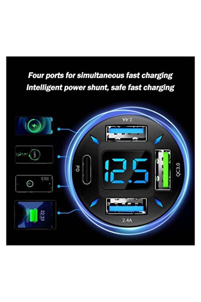 X SPRING 66W Fast USB Car for iPhone 14/13/12/11pro/x/8/S22/S22+/Ultra/S21/S10/S9