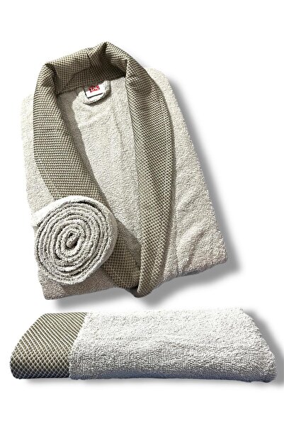 Taç Μπουρνούζι και πετσέτα μαλλιών L/XL