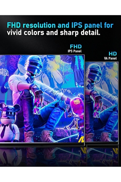 FlashHawk 23.8 in FHD Gaming Monitor | 165Hz Refresh Rate | 1ms Response | IPS Panel | 99% sRGB | HDMI/DP/USB