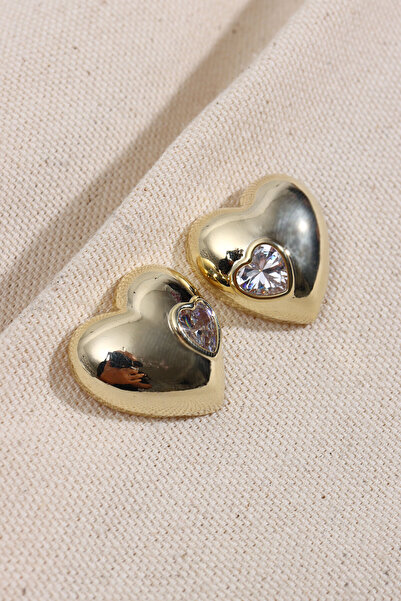 LA PERRY ACCESSORIES Ta艧 Detaill谋 Filled Heart Fig眉R Gold K眉Pe