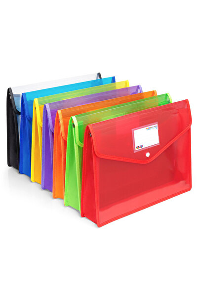 Blythornix A4 Size Expanding File Folders with Snap Closure, Document Bag, Mesh Pockets Organizer, File Jackets