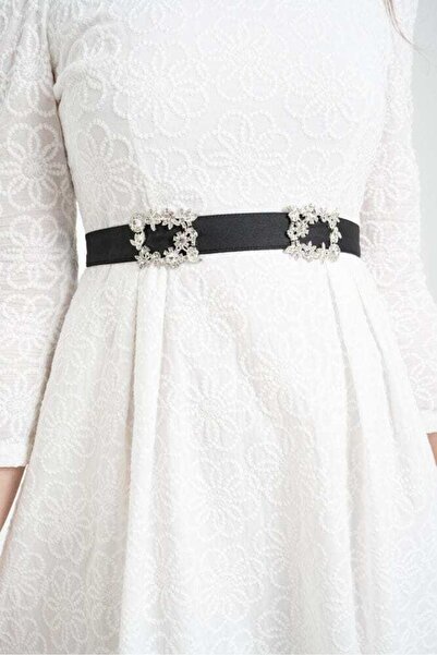 Nichii Square-Patterned Buckle Belt