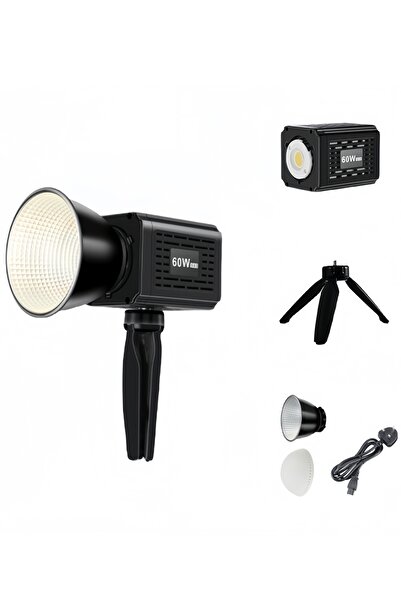 glanfen مصباح فيديو COB محمول باليد بقوة 60 وات مع مؤشر تجسيد لوني عالي ≥95، ...