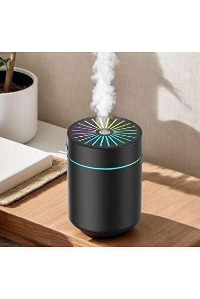 Generic Car air humidifier with 6 different lights and 2 fog modes, black color