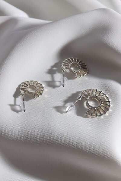 LA PERRY ACCESSORIES Women's 3-Piece Silver Hoop Earring Set