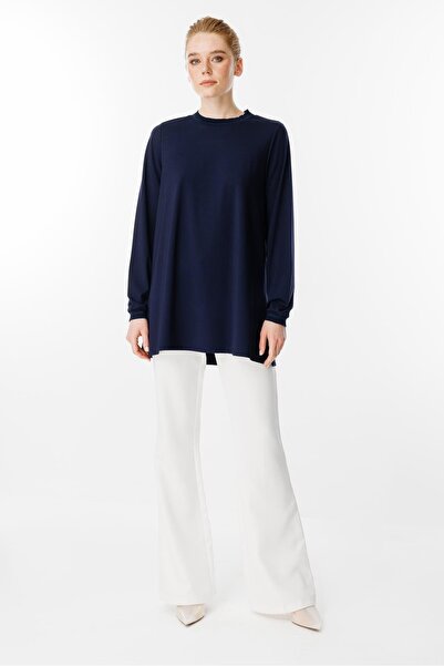 Ghisa New Women's Long Sleeve Silvery Tunic Gsbasic4829