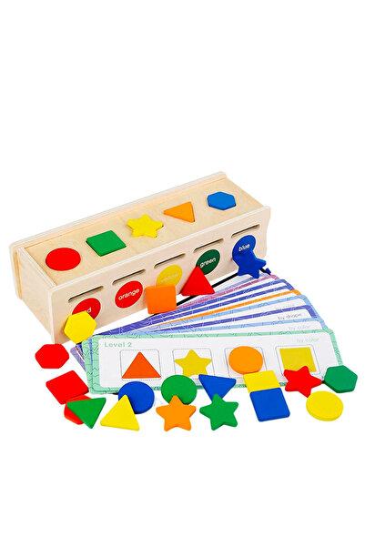 Krista Joc Montessori Cutie de sortare culori și forme, 25 de piese și 13 cutii