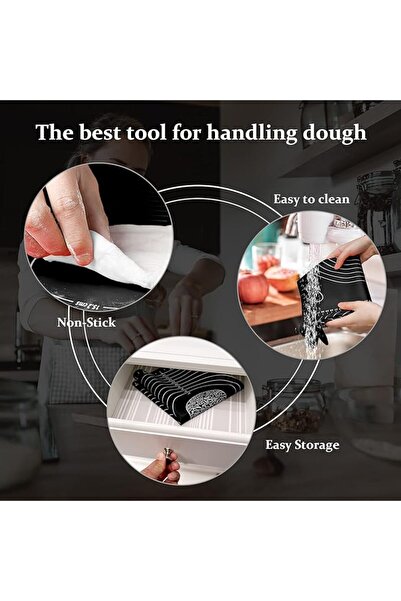 zola Σετ αλουμινόχαρτου σιλικόνης και στριφτού, ιδανικό για άνοιγμα ζύμης ή ζύμης ζάχαρης, -60+250 βαθμοί, 70x50 εκ.