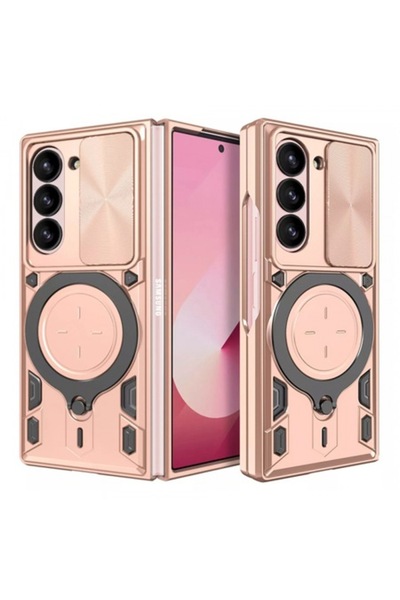 Stef's Cat Θήκη για Samsung Galaxy Z Fold6 F956, CamGuard Pro, Ροζ Χρυσή