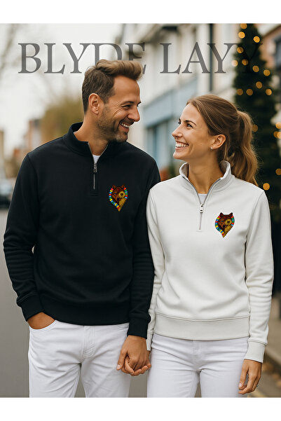 BLYDE LAYY Турски щати Вълк Принт Унисекс Комплект за двойка