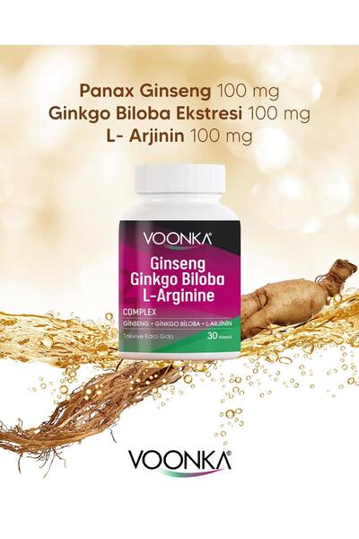 Voonka Ginseng Ginkgo Biloba L-Arginine 30 Kapsül
