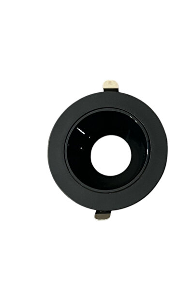 TM Round aluminum anti-glare frame - black, 12cm diameter, for controlling light and preventing its scattering