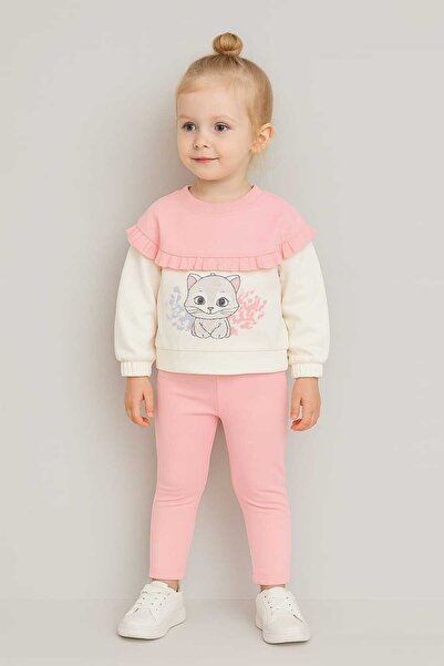 gigigiyim Cat Printed Girl's Suit