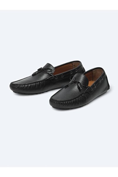 Kip Black Leather Smart Casual Loafer