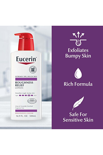 Eucerin Roughness Relief Body Lotion for Extremely Dry, Rough Skin, Urea Enriched Body Moisturizer 500 ml
