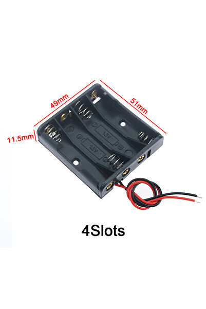 Choice3 صندوق تخزين بطاريات بلاستيكي أسود من 4 فتحات - AAA JCD AAA حامل بطاري...