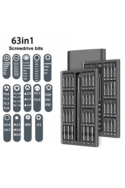 Choice 63 IN 1 SET Multifunction Precision Screwdriver Set Magnetic BitsTool Kit Phone Repair Hand Tools Se