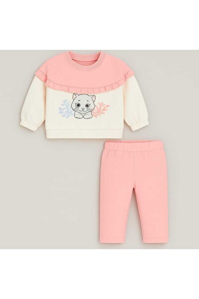 gigigiyim Cat Printed Girl's Suit