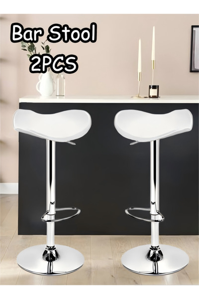 Generic مجموعة من 2 كرسي بار دوار، كرسي بار دوار بزاوية 360 درجة، مثالي لطاولة المطبخ المنزلية وتناول الطعام