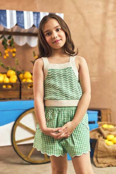 Gingersnaps Girls Striped Side-Pocket Shorts