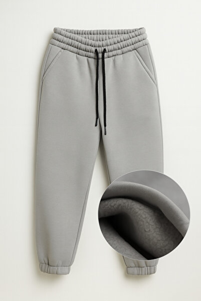 mini kanka Termo Polar Lined Fleece-Lined Winter Sweatpants – Unisex Relaxed Fit 8-16 Years