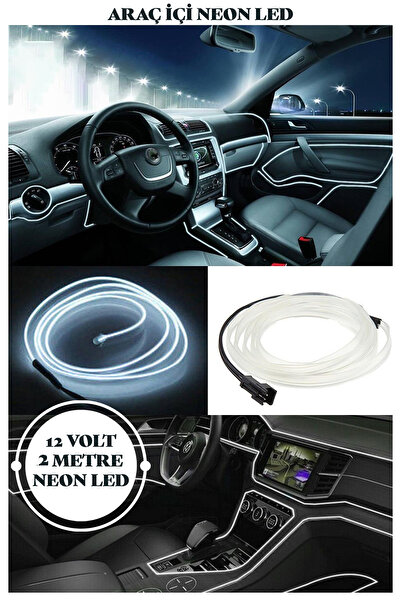 Manken İstanbul 2 Metre Araç İçi Neon Ledi Torpido İp Led Beyaz