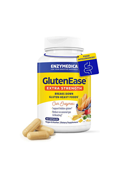 Enzymedica GlutenEase Extra Strength, Advanced Gluten Digestive Enzymes for W...