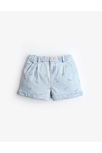 Gingersnaps Girls Embroidered Denim Shorts