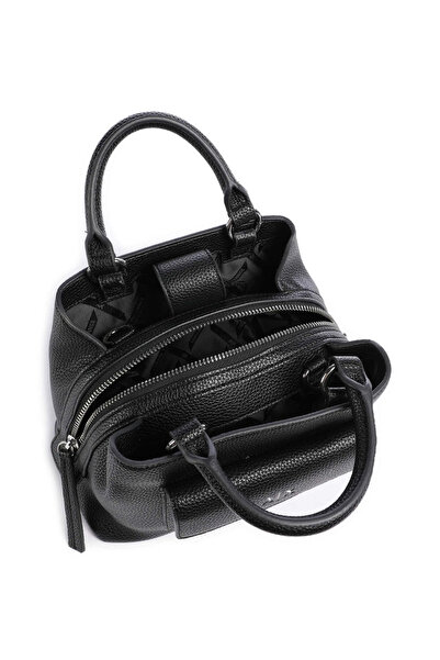 Armani Exchange Women's Magnetic Buckle Snap Front Pocket Black Shoulder Bag with Removable Shoulder Strap Xw001546 Af1701