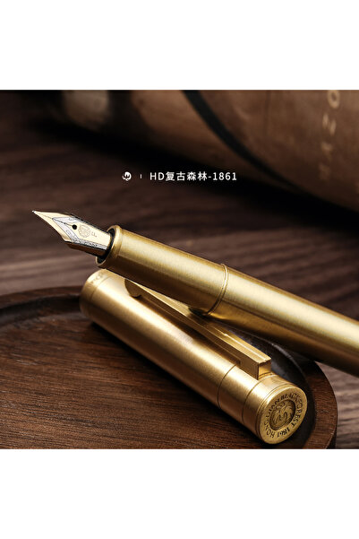 Choice قلم حبر جاف نحاسي عتيق من هونغديان، مقاس 1.0 مم، منحني، رأس منحني، منا...