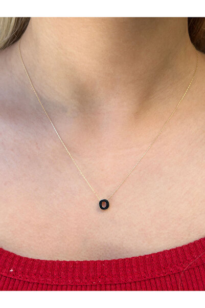 UZUNDAĞ KUYUMCULUK 14 Ayar Altın 3 Boyutlu O Harfli Kolye