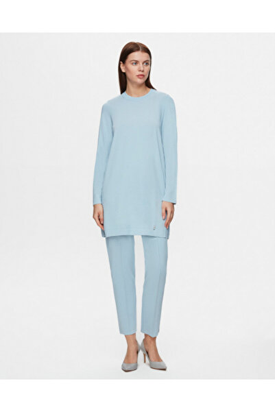 MISS DALIDA Dar Paça Triko Açık MAvi Pantolon