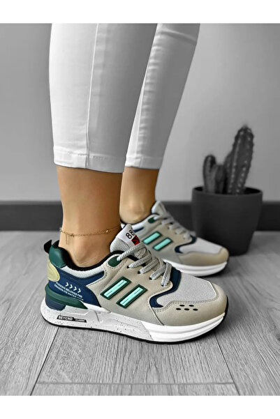 Casual Women's casual sneakers, made of eco-leather, K01, Grey