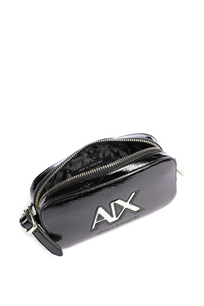 Armani Exchange Women's Adjustable Shoulder Strap Logo Embossed Black Handbag Xw001593 Af17122-Uc001