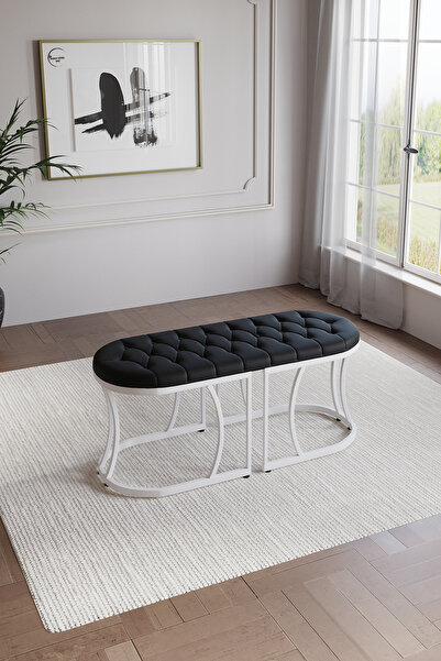 BY ORHAN GÜZEL SELENİT LÜKS PUF BENCH BANK 45*110